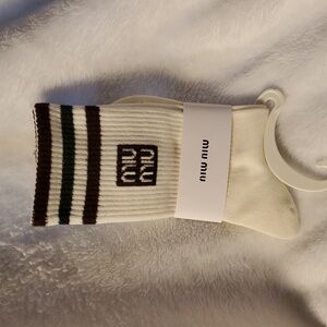 Miu Miu Crew White Socks